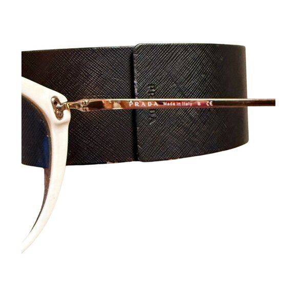 Prada SPR 18I Eyeglasses | Black Round Cat-Eye Frames | Made in Italy - Picture 7 of 9